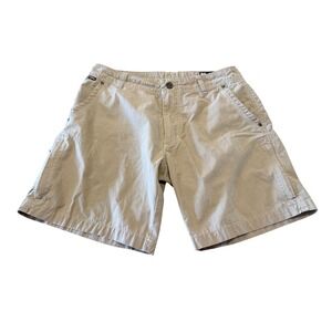 Kuhl Mens Khaki Vintage Patina Dye Cargo Hiking Shorts Size 32 Tan RN108846